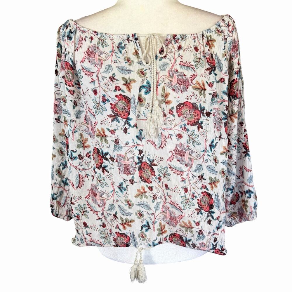 Denim & Supply Ralph Lauren Floral Blouse S Boho Bohemian Hippie Peasant Cottage